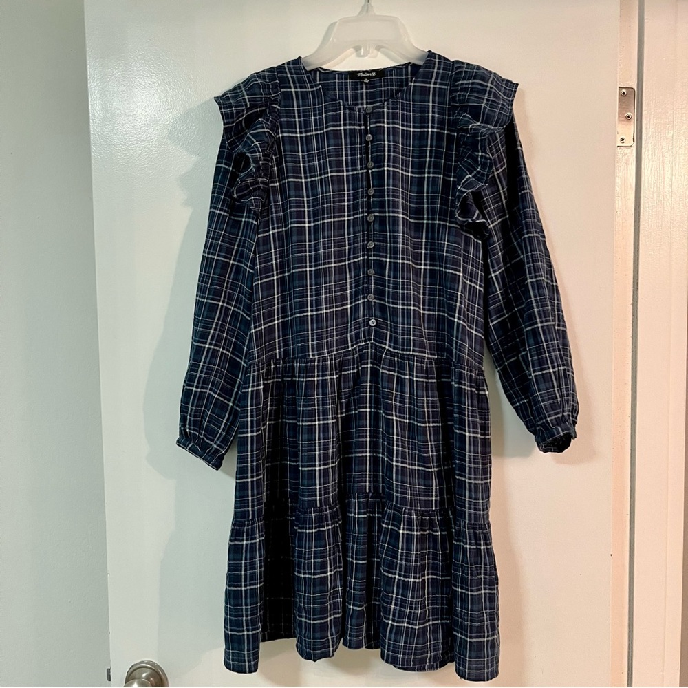 Madewell Gauze Ruffle-Trimmed Mini Dress - Picture 7 of 12